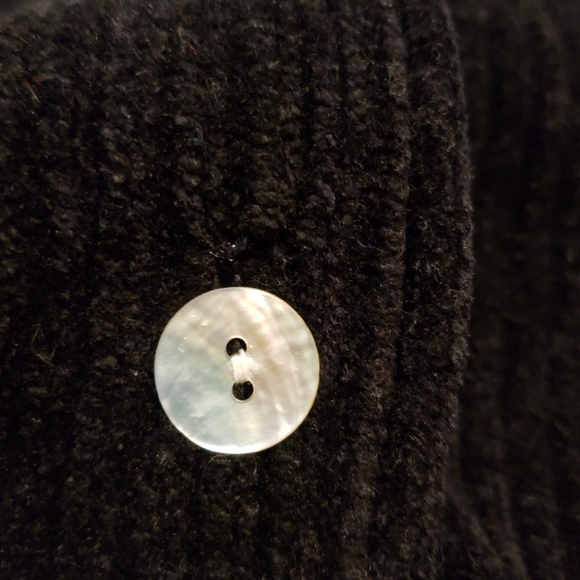 Image Black Thick Ribbed Knit Cardigan - Picture 5 of 16